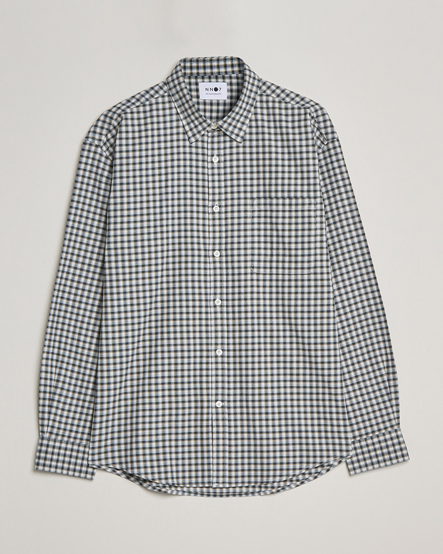 Hombres | Camisas | NN07 | Deon Cotton Checked Shirt Black/White
