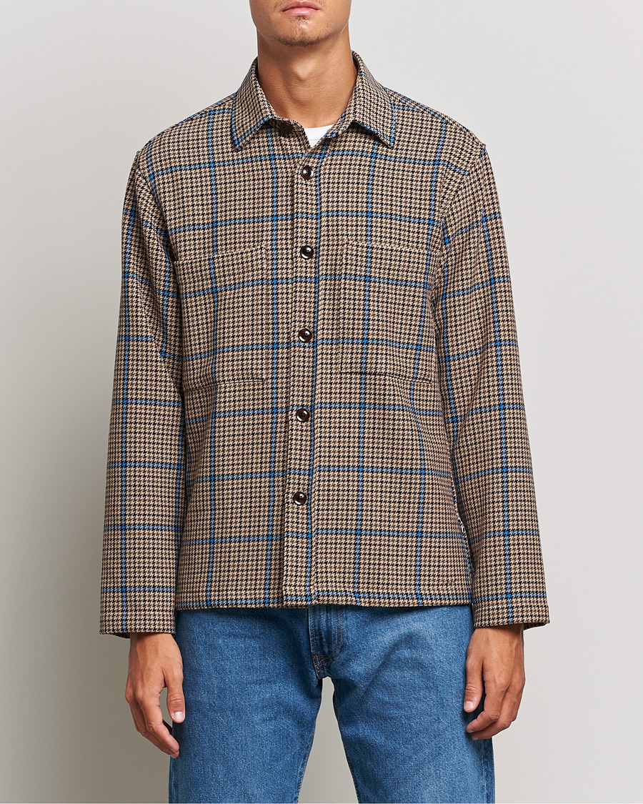 Hombres | Camisas | NN07 | Frode Checked Overshirt Brown/Cobolt Blue