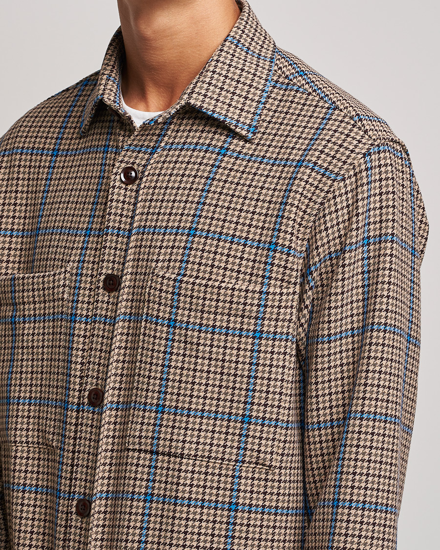 Hombres | Camisas | NN07 | Frode Checked Overshirt Brown/Cobolt Blue