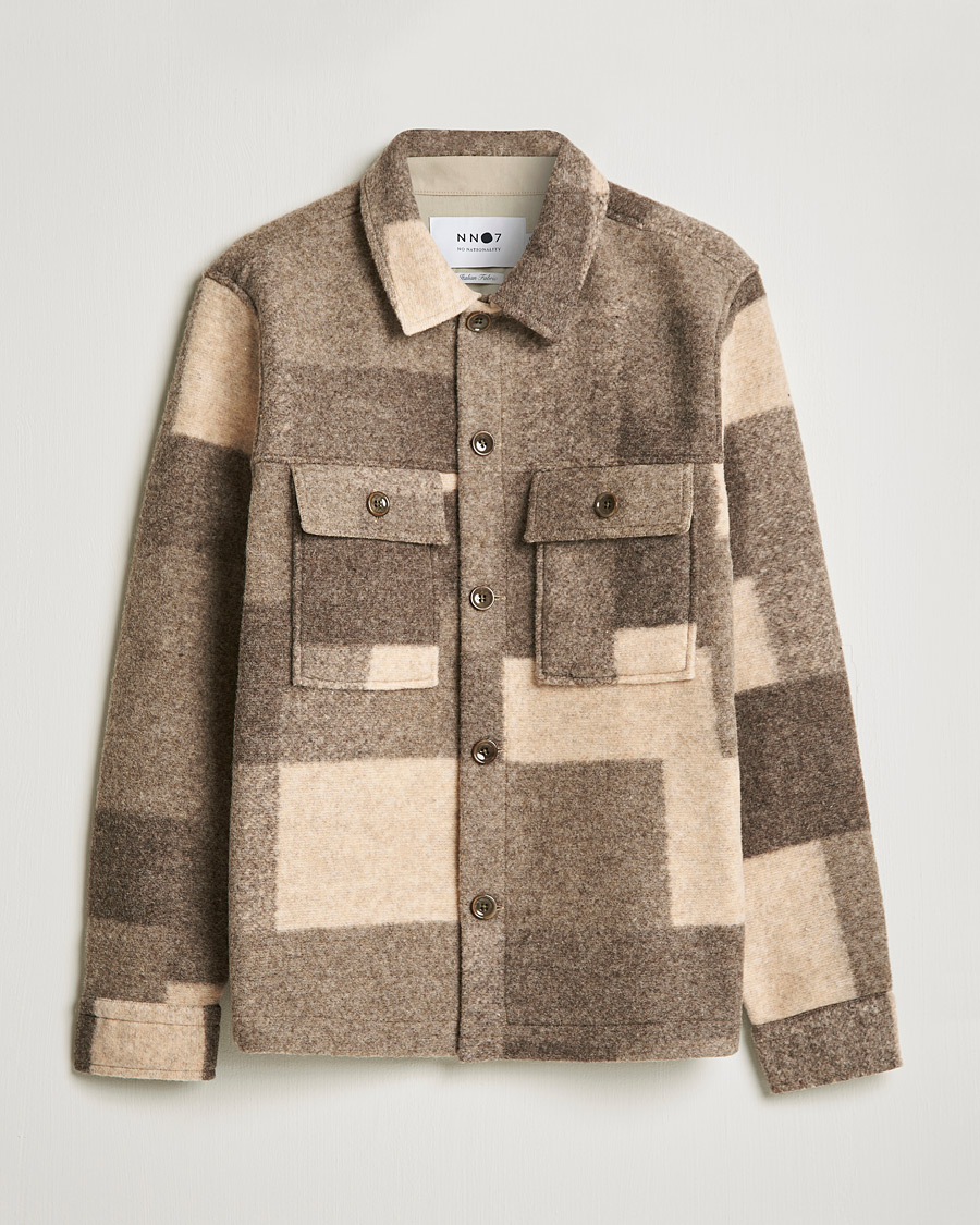 Hombres | Abrigos y chaquetas | NN07 | Wilas Checked Shirt Jacket Camel