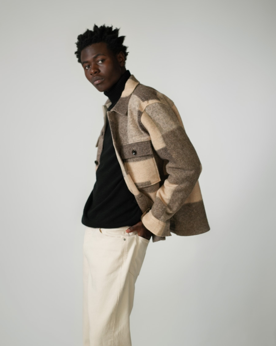 Hombres | Abrigos y chaquetas | NN07 | Wilas Checked Shirt Jacket Camel