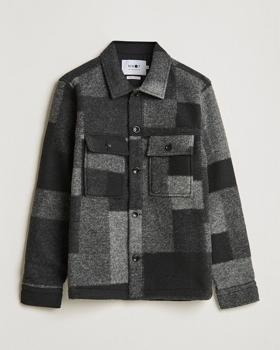 Hombres | Abrigos y chaquetas | NN07 | Wilas Checked Flight Jacket Black