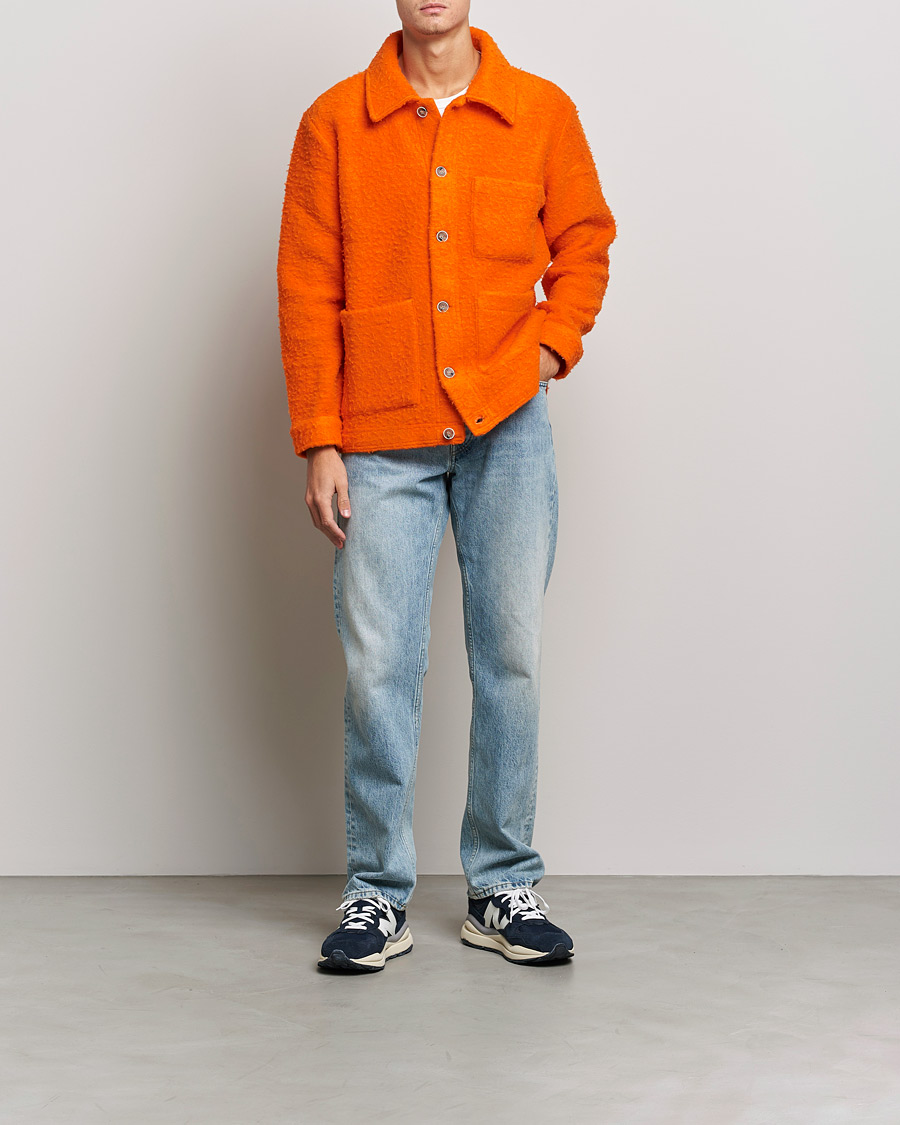 Hombres | Jerséis y prendas de punto | NN07 | Olav Fleece Jacket Bright Orange