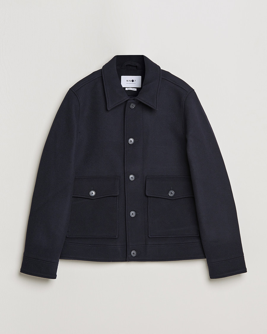 Hombres | Abrigos y chaquetas | NN07 | Julius Wool Flight Jacket Navy