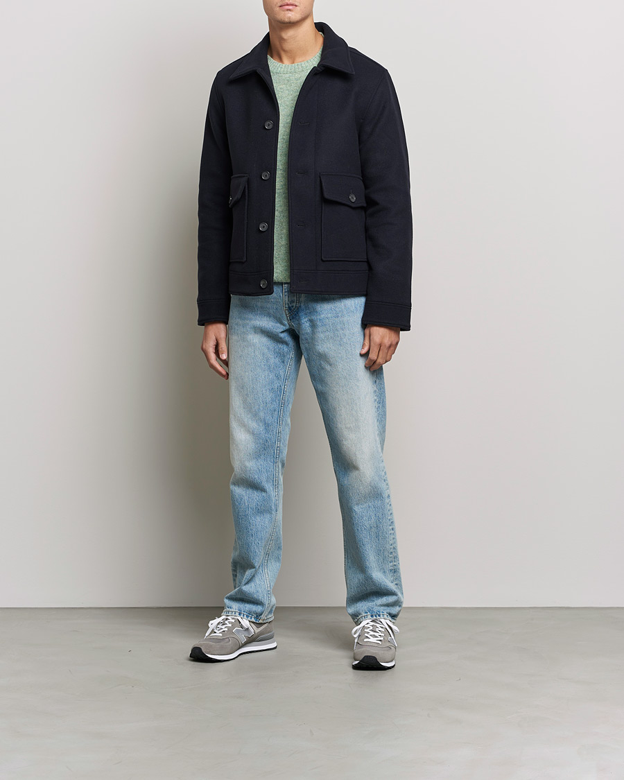 Hombres | Abrigos y chaquetas | NN07 | Julius Wool Flight Jacket Navy