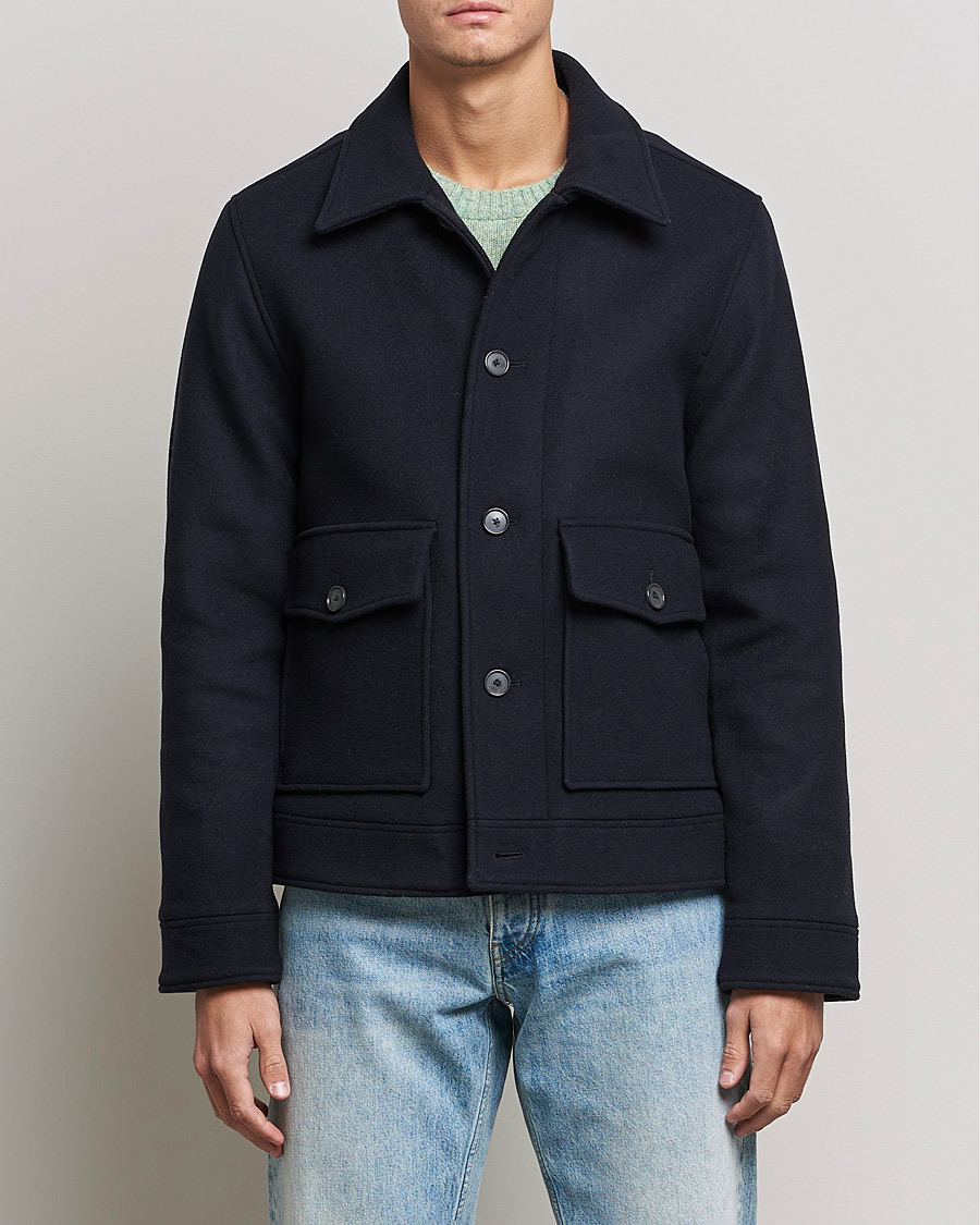 Hombres | Abrigos y chaquetas | NN07 | Julius Wool Flight Jacket Navy