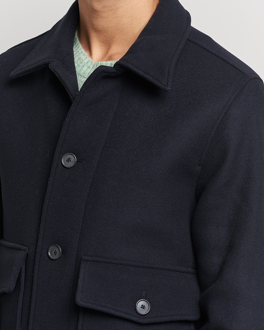 Hombres | Abrigos y chaquetas | NN07 | Julius Wool Flight Jacket Navy