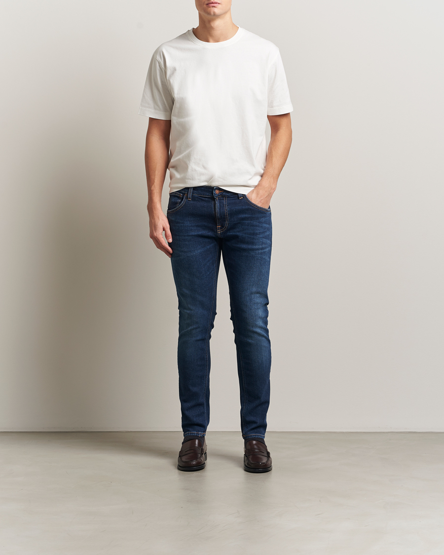 Hombres | Vaqueros | Nudie Jeans | Tight Terry Jeans Dark Steel