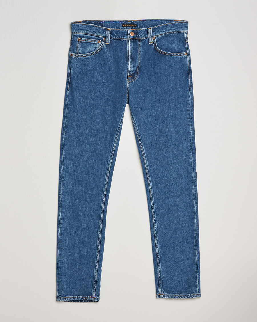 Hombres | Vaqueros | Nudie Jeans | Lean Dean Organic Jeans Plain Stone Blue