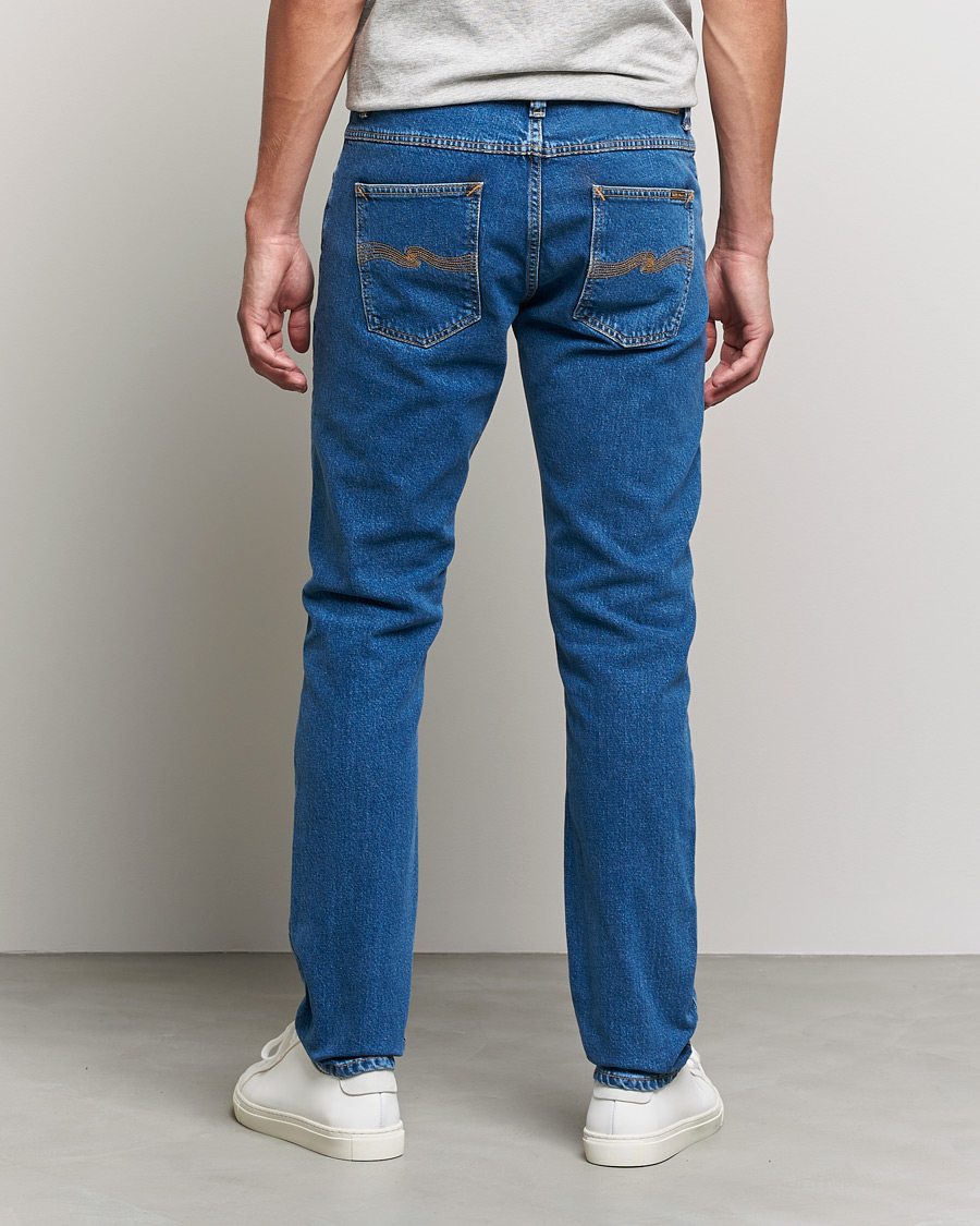 Hombres | Vaqueros | Nudie Jeans | Lean Dean Organic Jeans Plain Stone Blue