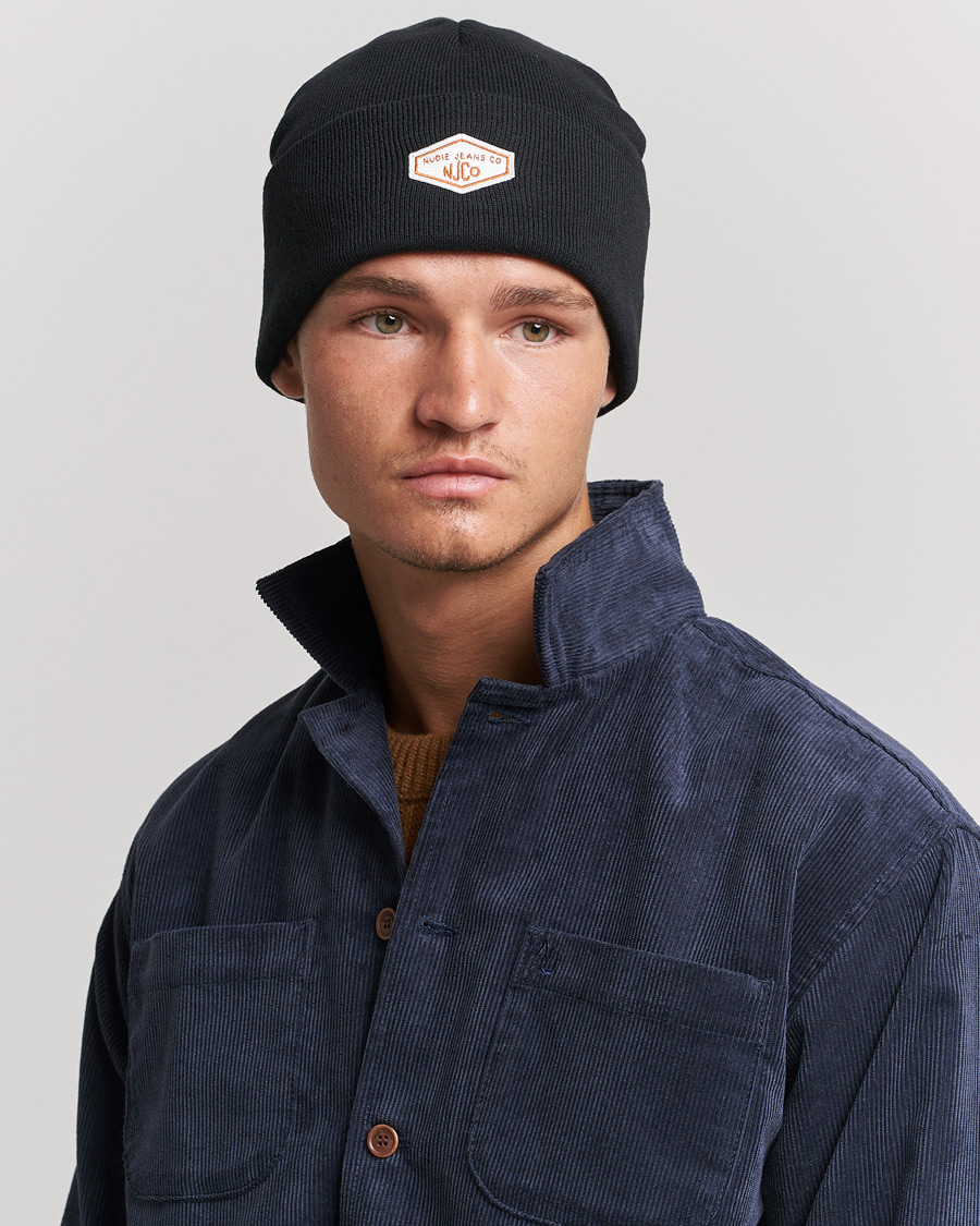 Hombres | Nudie Jeans Falksson Beanie Black | Nudie Jeans | Falksson Beanie Black