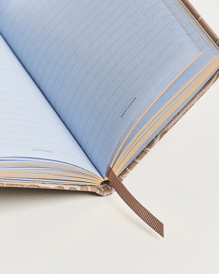 Hombres | Smythson Mara Leather Notebook Taupe | Smythson | Mara Leather Notebook Taupe