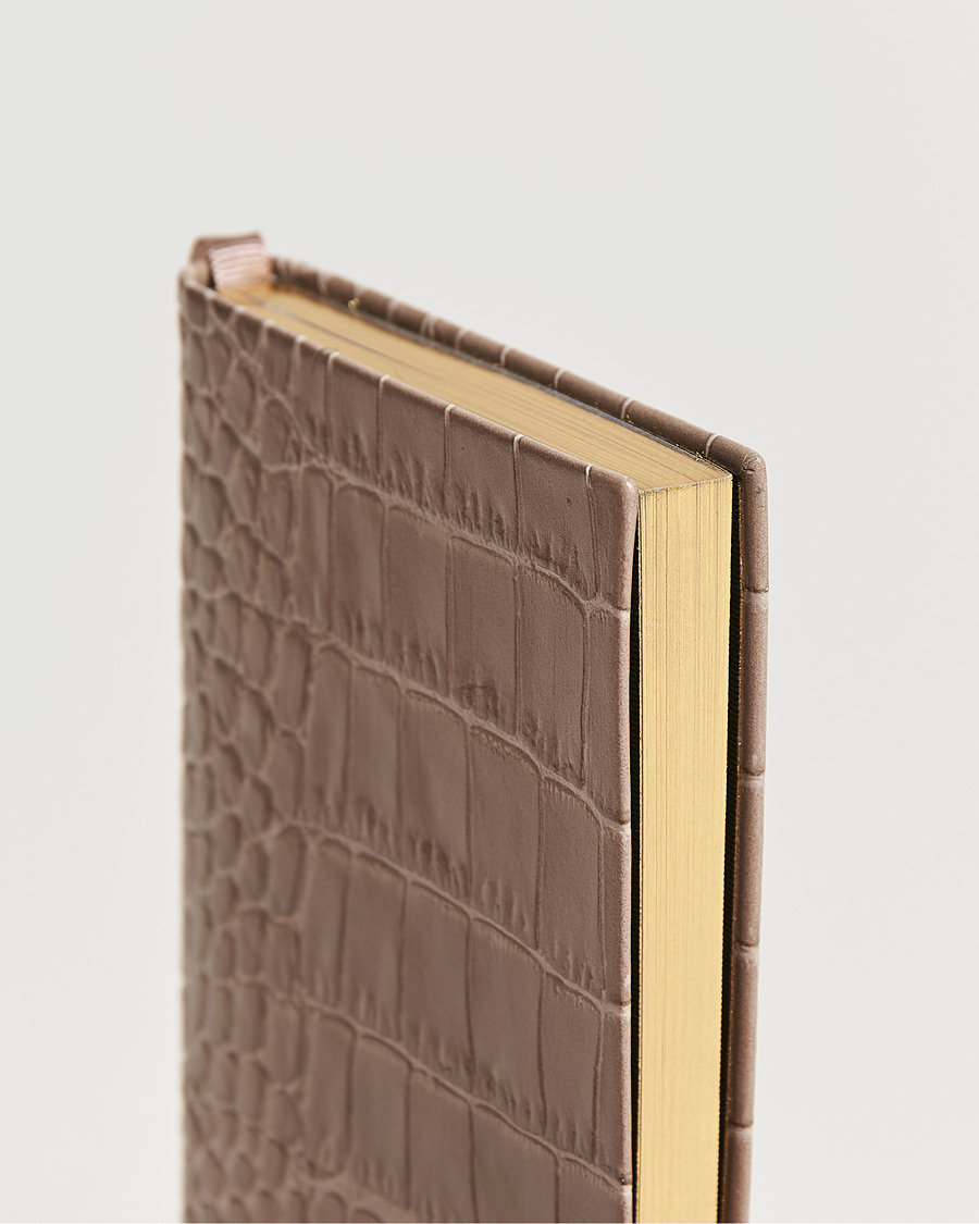 Hombres | Smythson Mara Leather Notebook Taupe | Smythson | Mara Leather Notebook Taupe