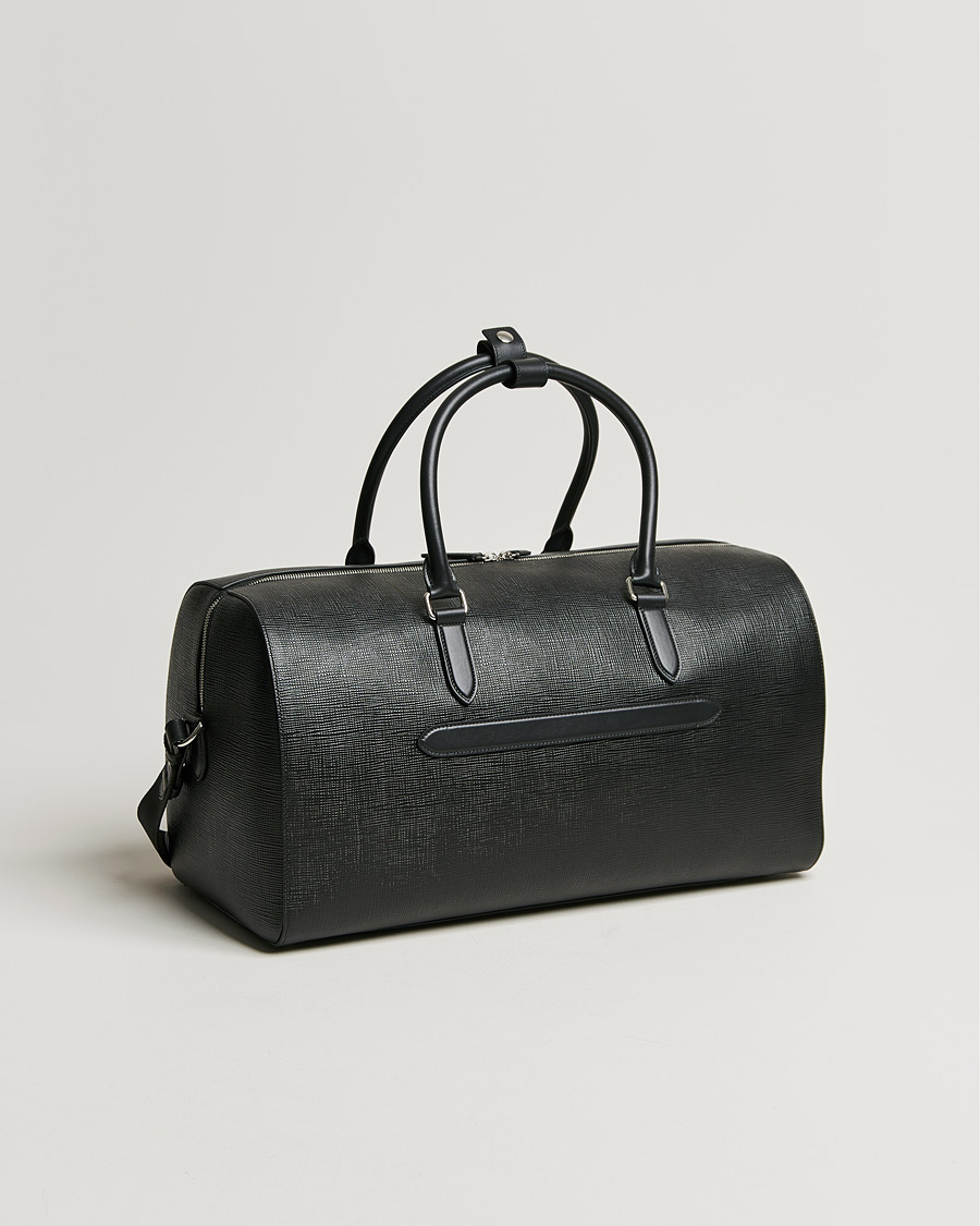 Hombres | Smythson Panama Leather Weekendbag Black | Smythson | Panama Leather Weekendbag Black