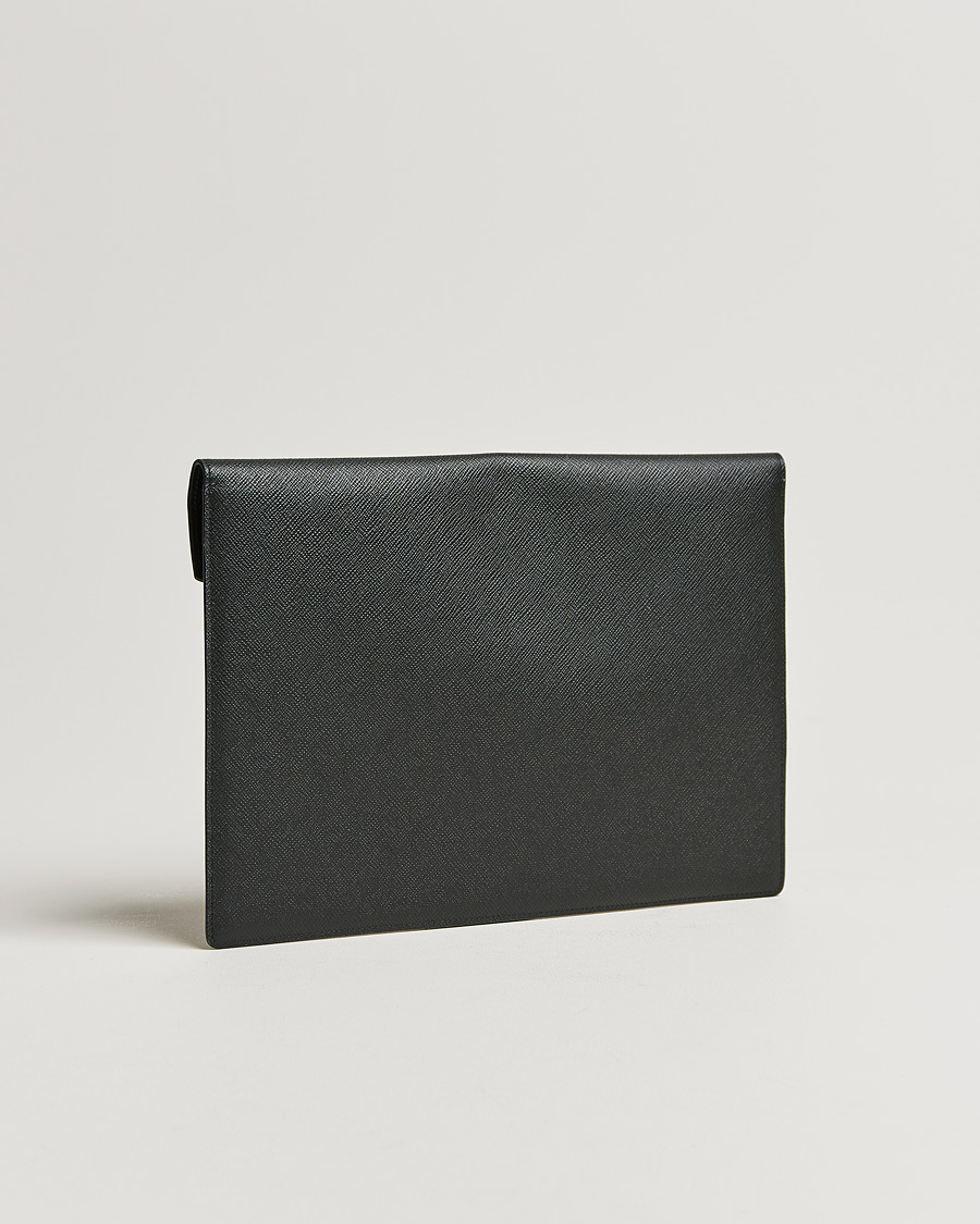 Hombres |  | Smythson | Panama Leather Large Envelope Portfolio Black