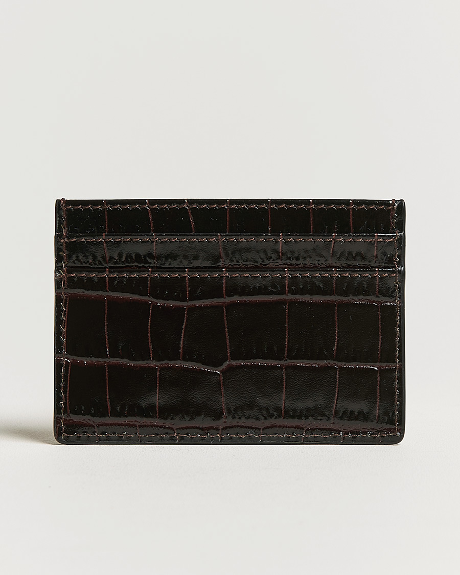 Hombres | Billeteras | Smythson | Mara Flat Cardholder Dark Brown