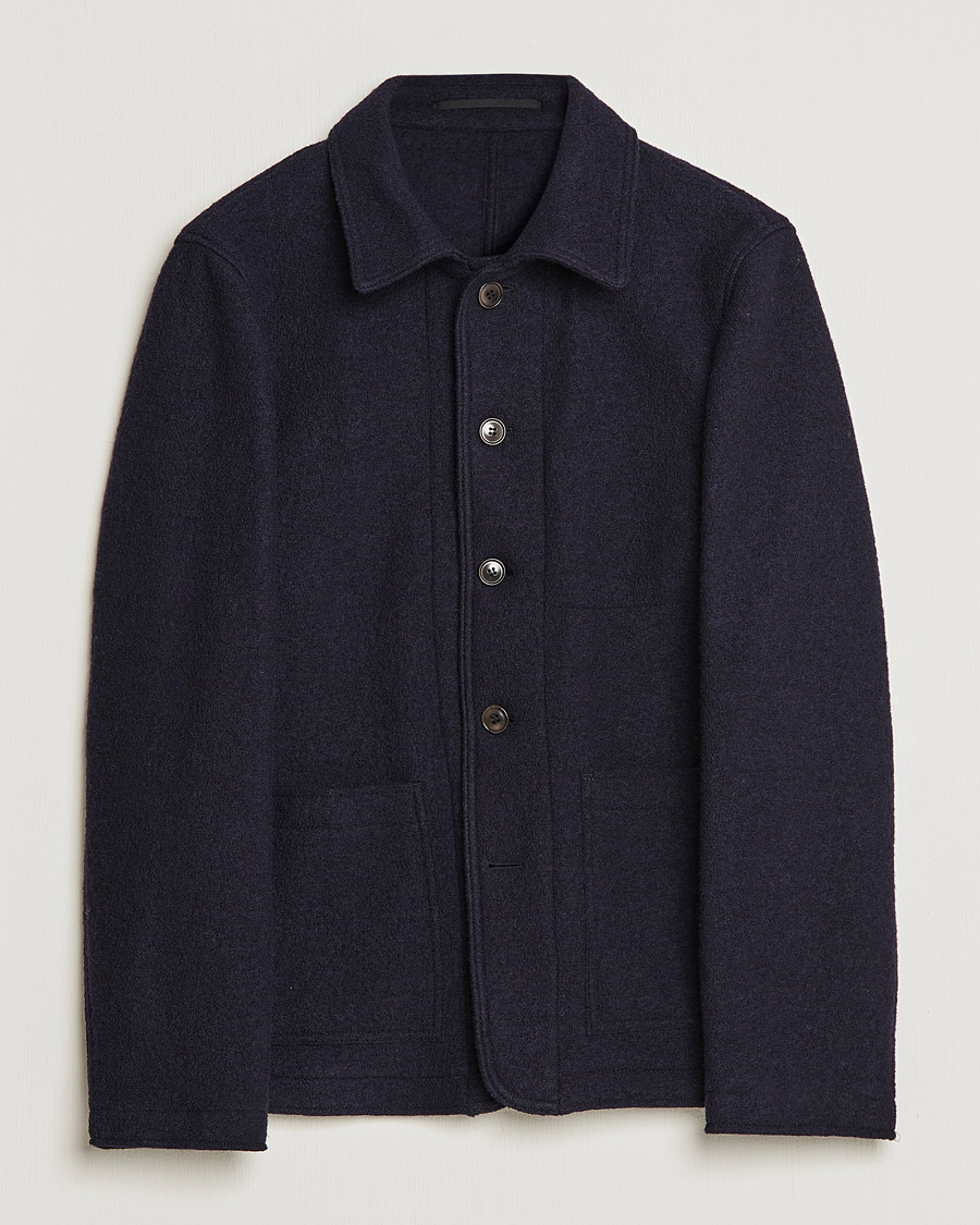 Hombres | Blazers | Tiger of Sweden | Gio Knitted Wool Blazer Light Ink