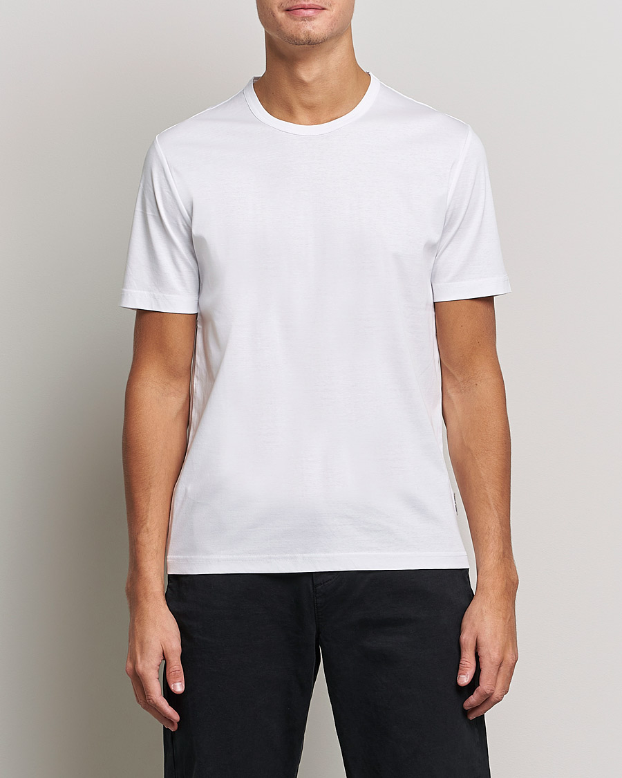 Hombres | Camisetas | Tiger of Sweden | Olaf Mercerized Cotton Tee Pure White
