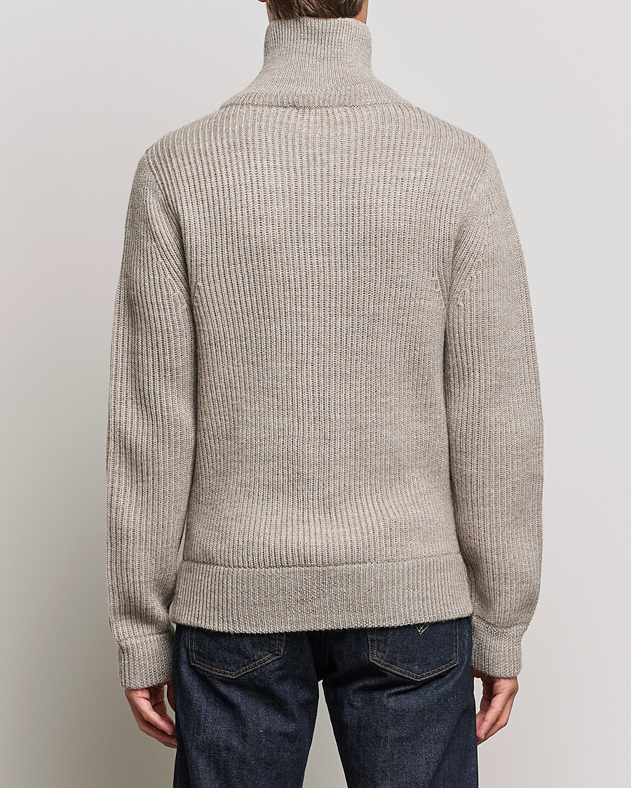 Hombres | Jerséis y prendas de punto | Tiger of Sweden | Nyman Wool Zip Cardigan Moon Stone