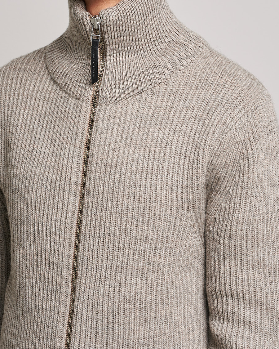 Hombres | Jerséis y prendas de punto | Tiger of Sweden | Nyman Wool Zip Cardigan Moon Stone