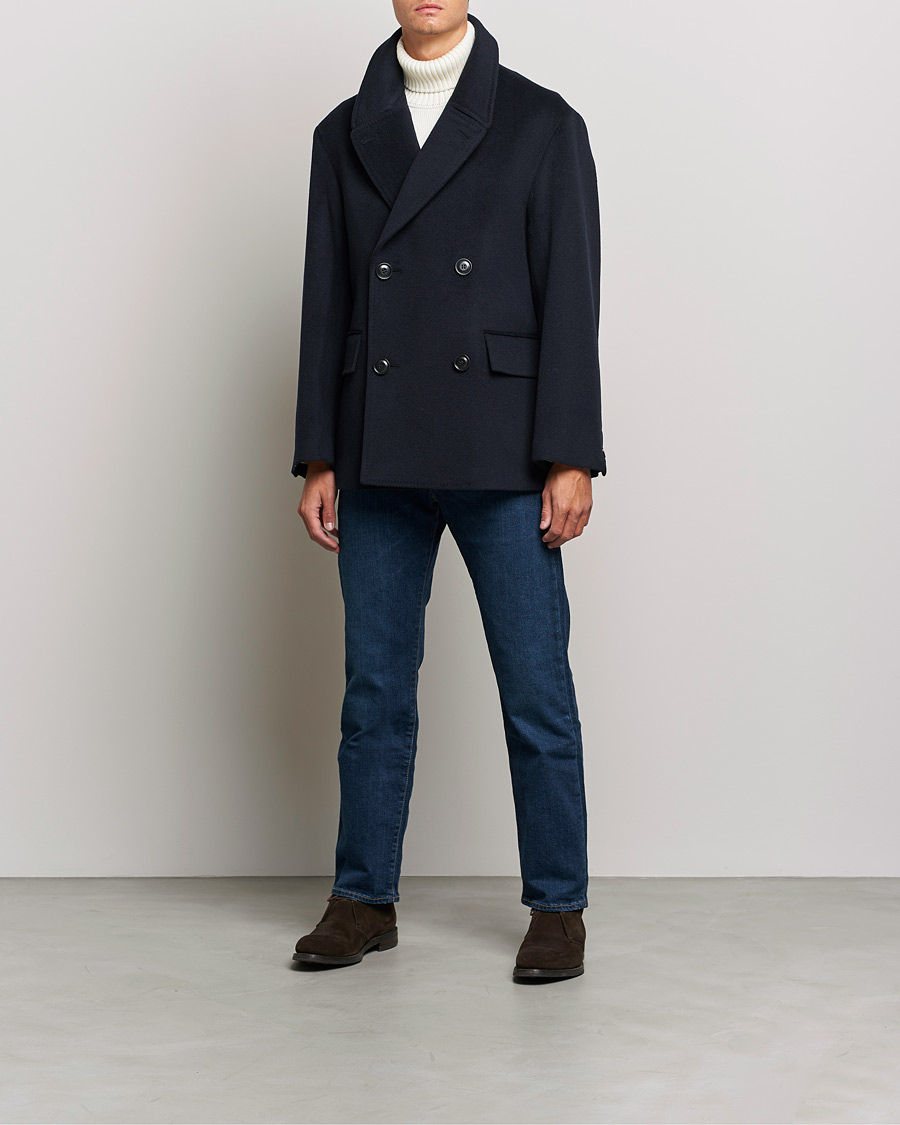 Hombres | Abrigos y chaquetas | Tiger of Sweden | Eerik Wool Peacoat Light Ink