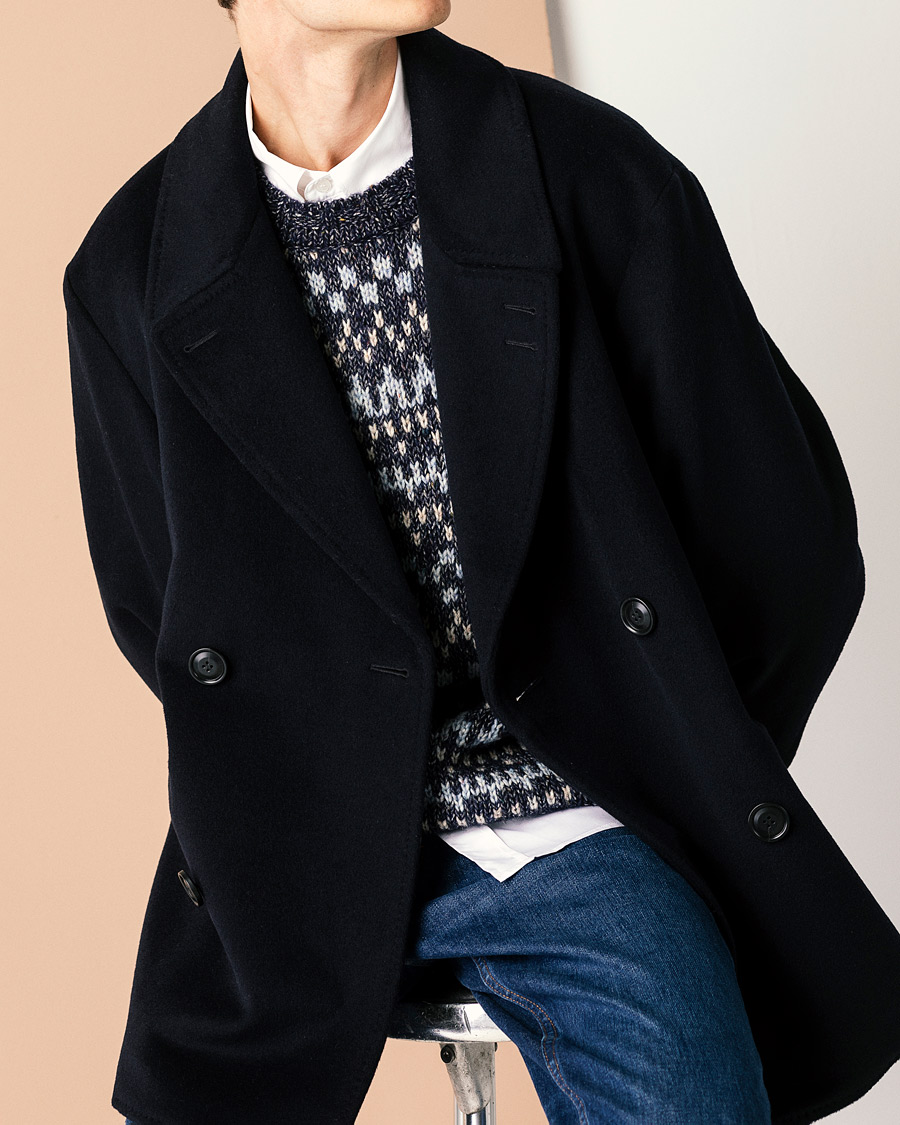 Hombres | Abrigos y chaquetas | Tiger of Sweden | Eerik Wool Peacoat Light Ink