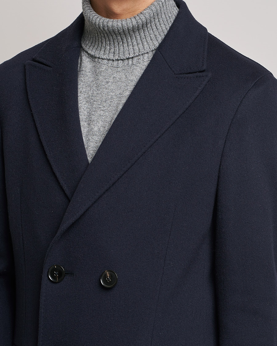 Hombres | Abrigos y chaquetas | Zegna | Double Breasted Cashmere Coat Navy