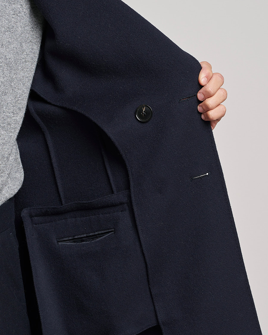 Hombres | Abrigos y chaquetas | Zegna | Double Breasted Cashmere Coat Navy