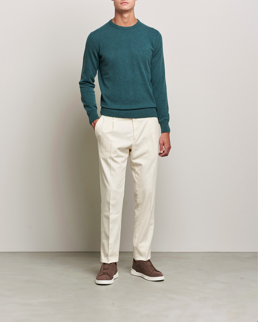 Hombres | Jerséis y prendas de punto | Zegna | Oasi Cashmere Crew Neck Teal