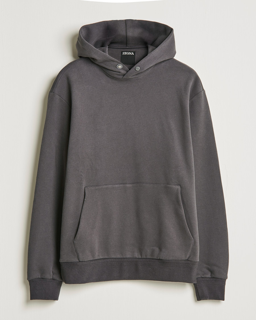 Hombres | Jerséis y prendas de punto | Zegna | Cotton/Cashmere Hoodie Heather Grey