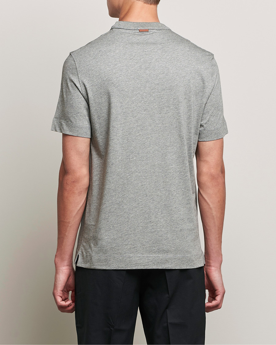 Hombres | Camisetas | Zegna | Premium Cotton T-Shirt Grey Melange