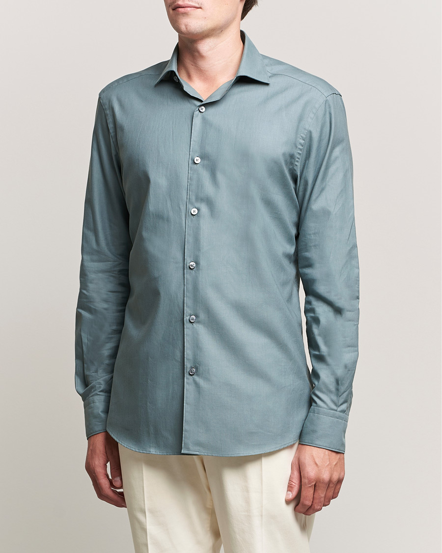 Hombres | Camisas | Zegna | Premium Cotton Shirt Teal