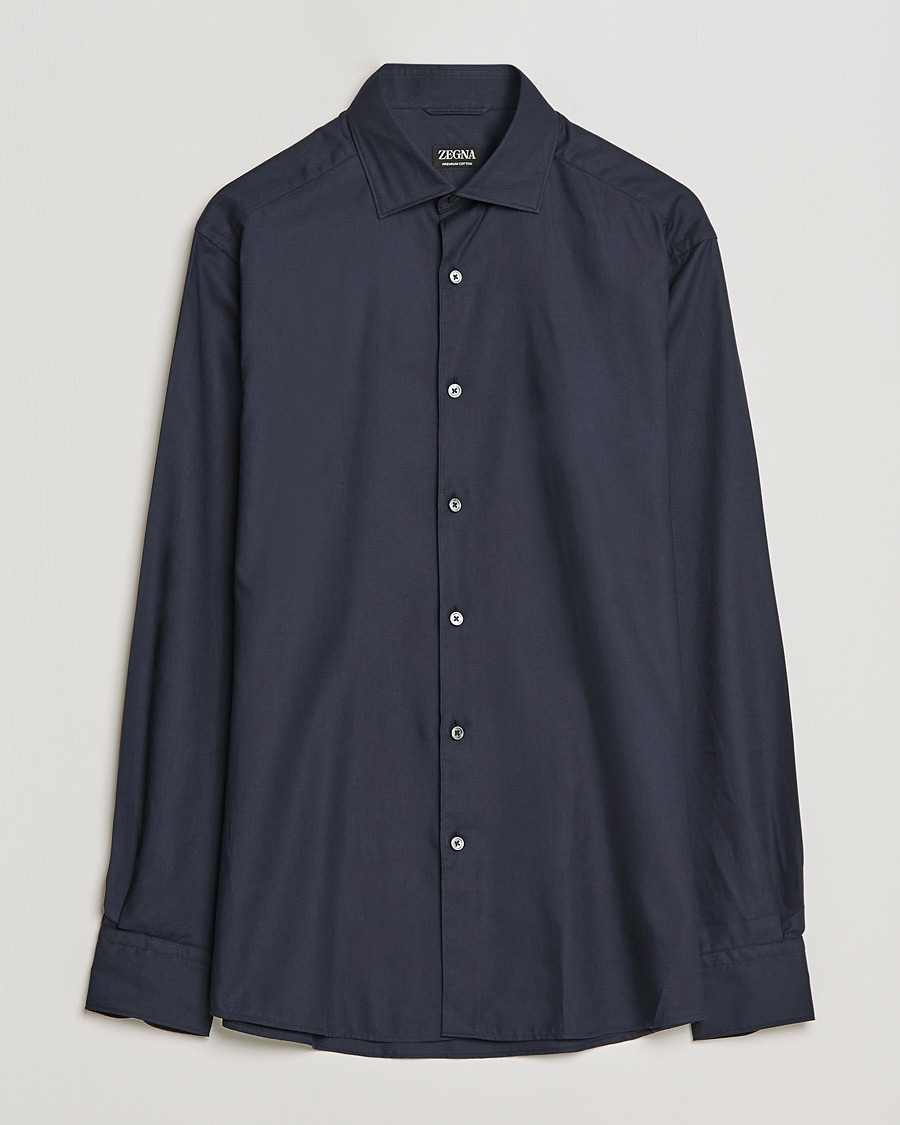 Hombres | Camisas | Zegna | Premium Cotton Shirt Navy
