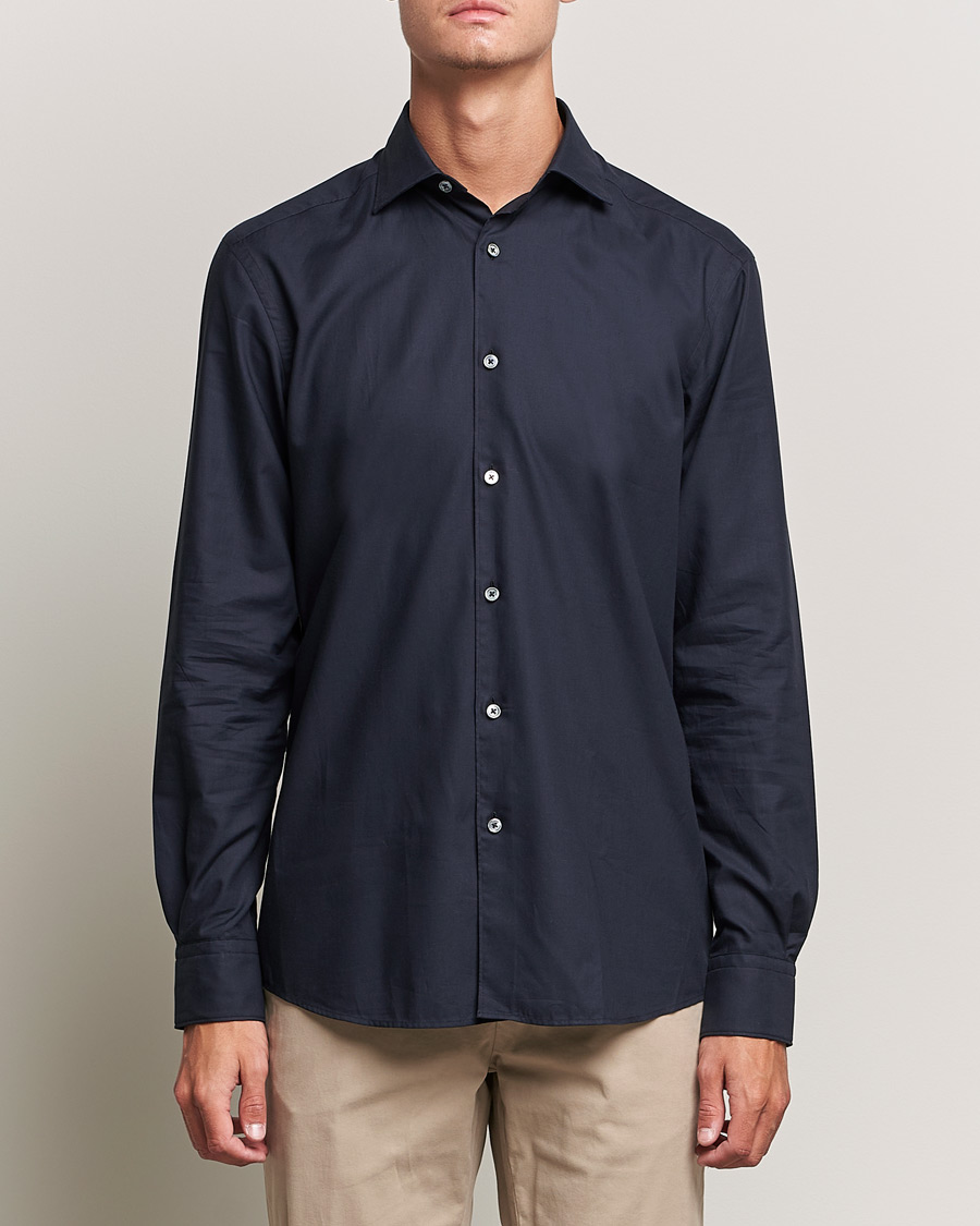 Hombres | Camisas | Zegna | Premium Cotton Shirt Navy