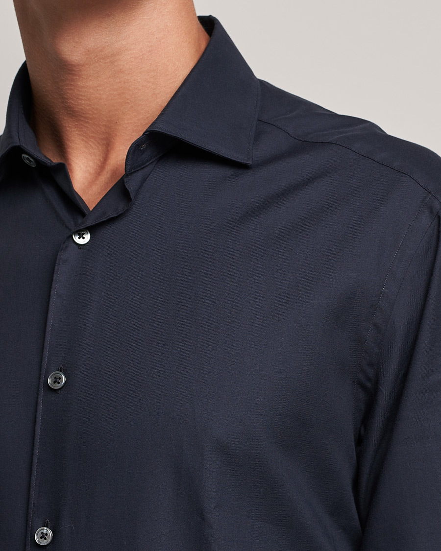 Hombres | Camisas | Zegna | Premium Cotton Shirt Navy