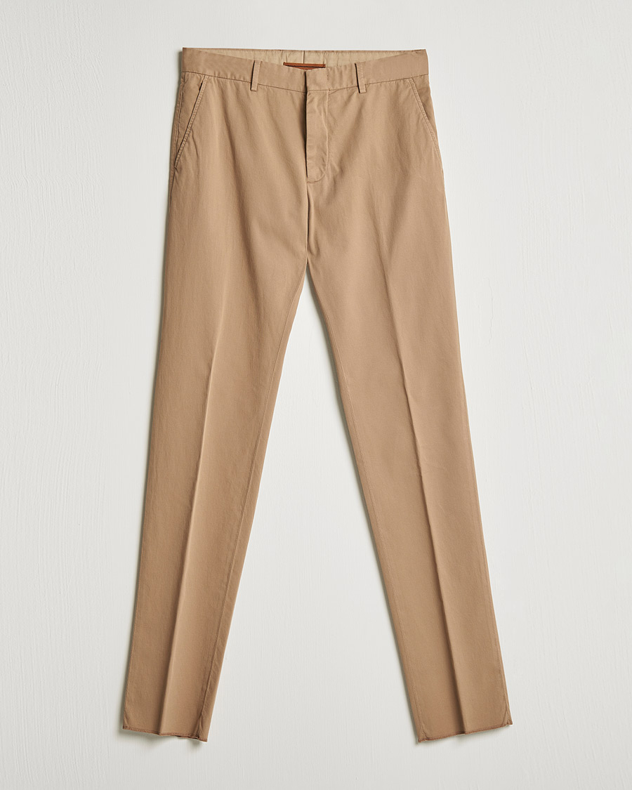 Hombres | Pantalones | Zegna | Premium Cotton Chinos Beige