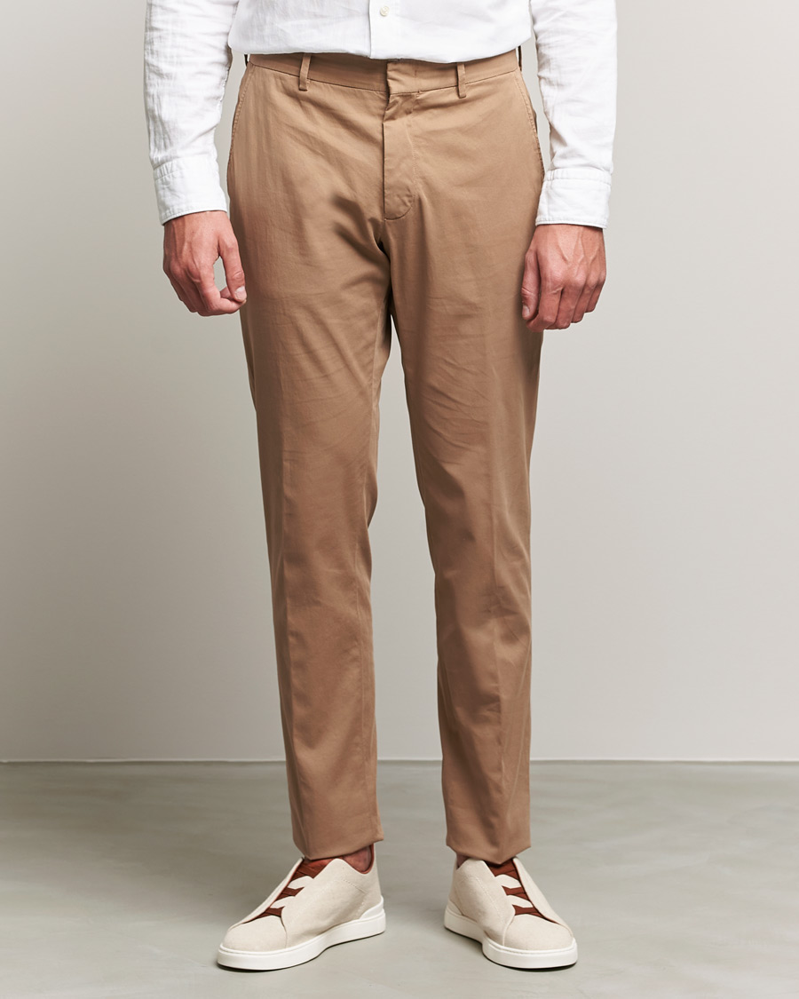 Hombres | Pantalones | Zegna | Premium Cotton Chinos Beige