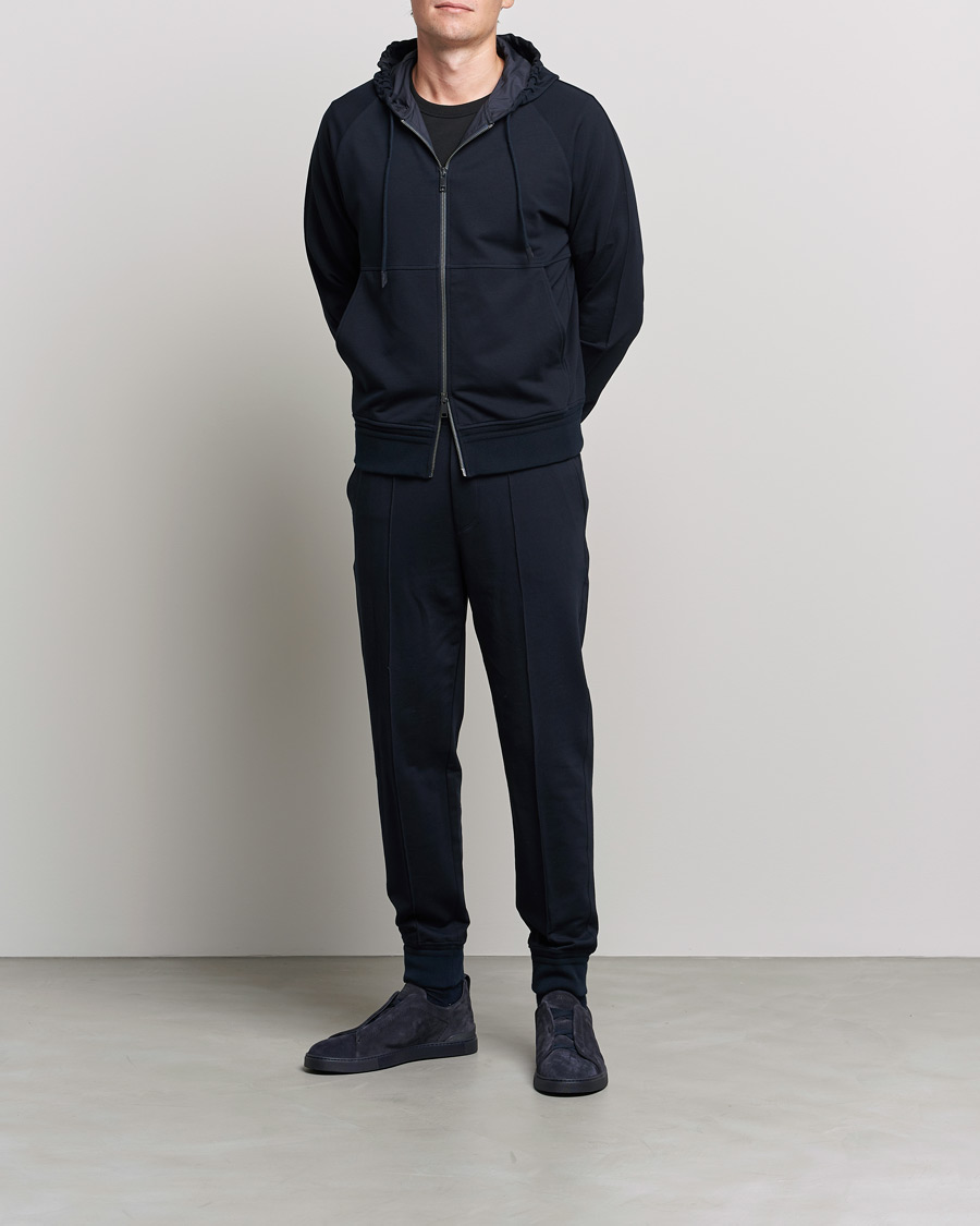 Hombres | Pantalones | Zegna | Cotton Stretch Joggers Navy