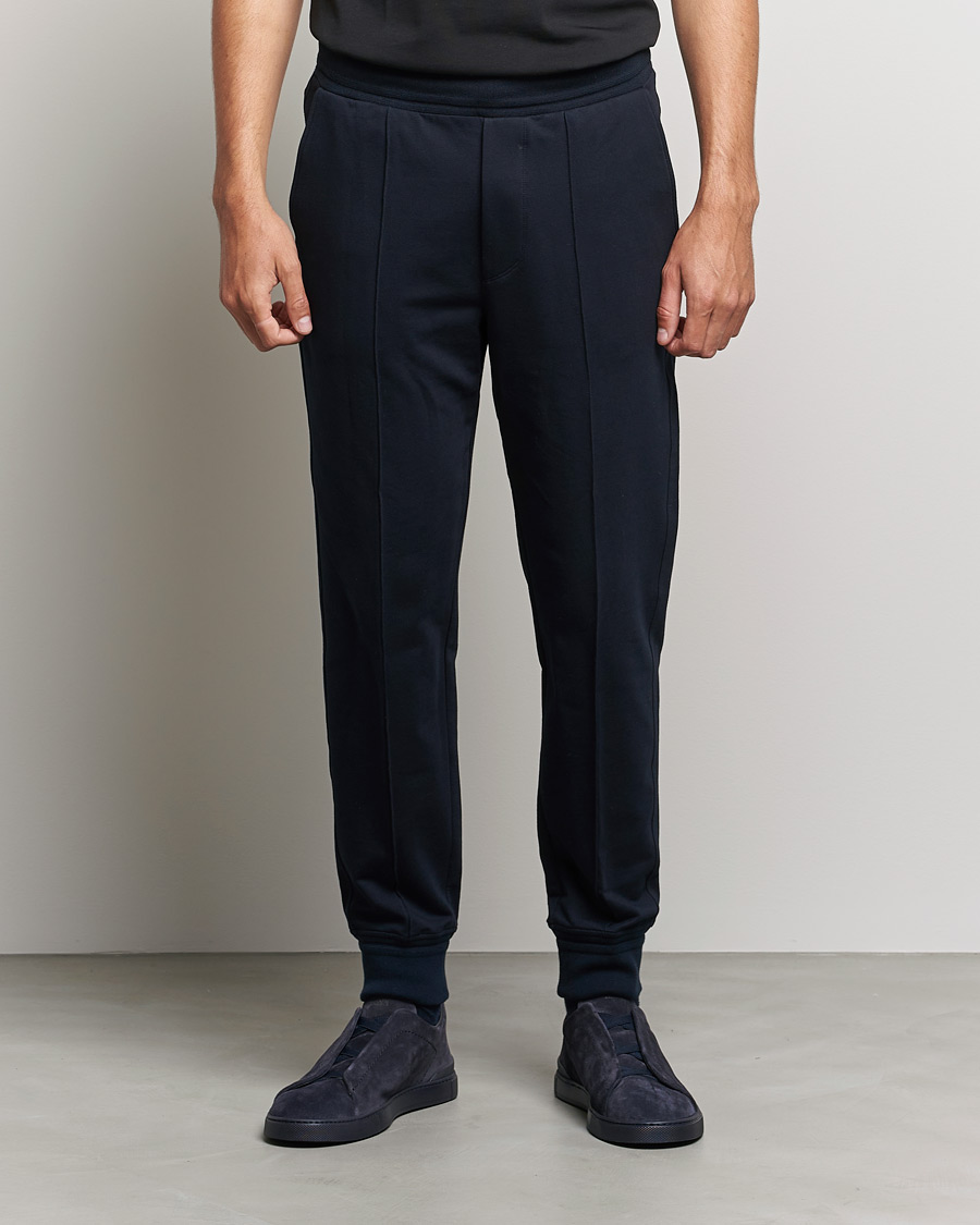 Hombres | Pantalones | Zegna | Cotton Stretch Joggers Navy