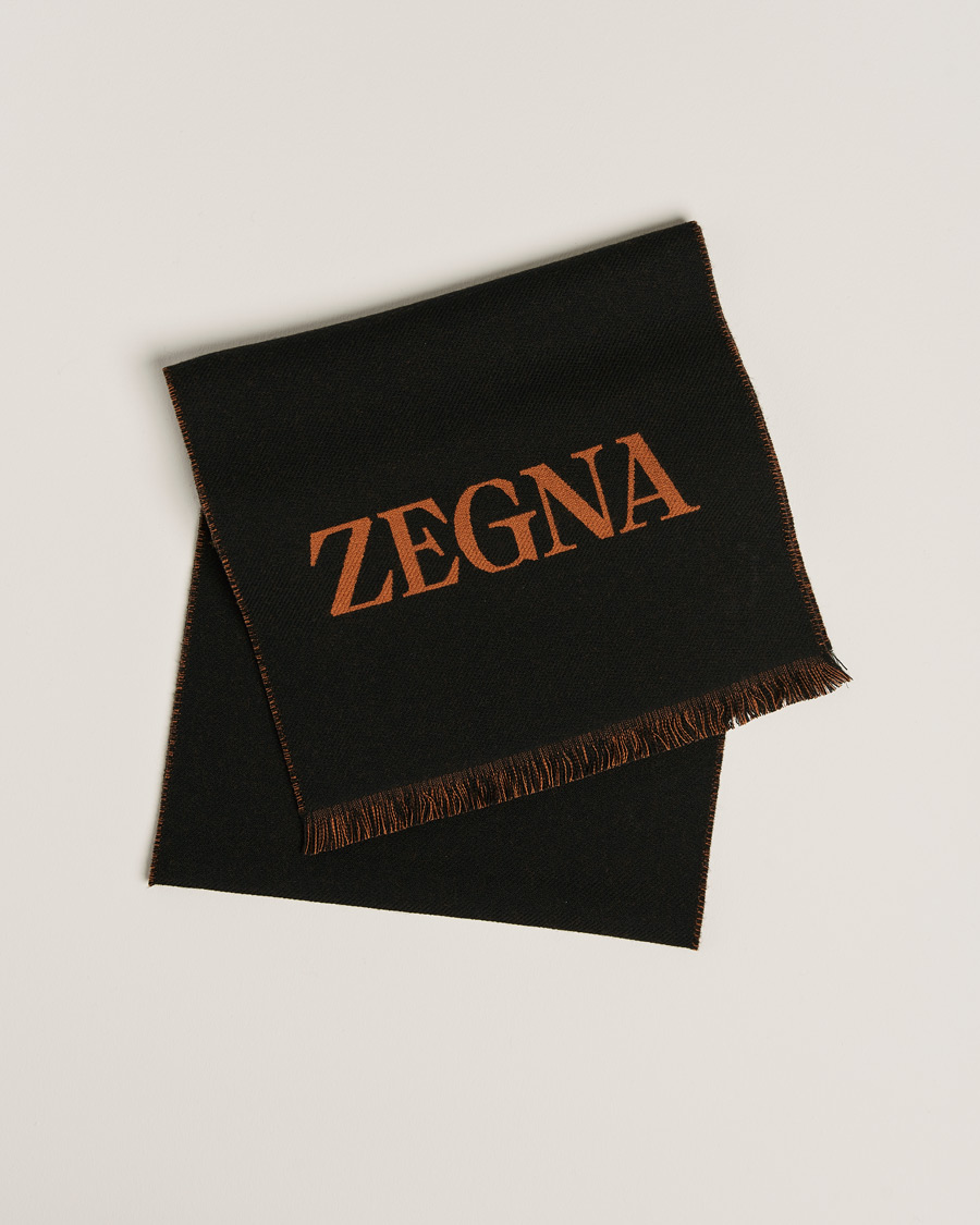 Hombres | Zegna Bicolor Wool Scarf Black | Zegna | Bicolor Wool Scarf Black