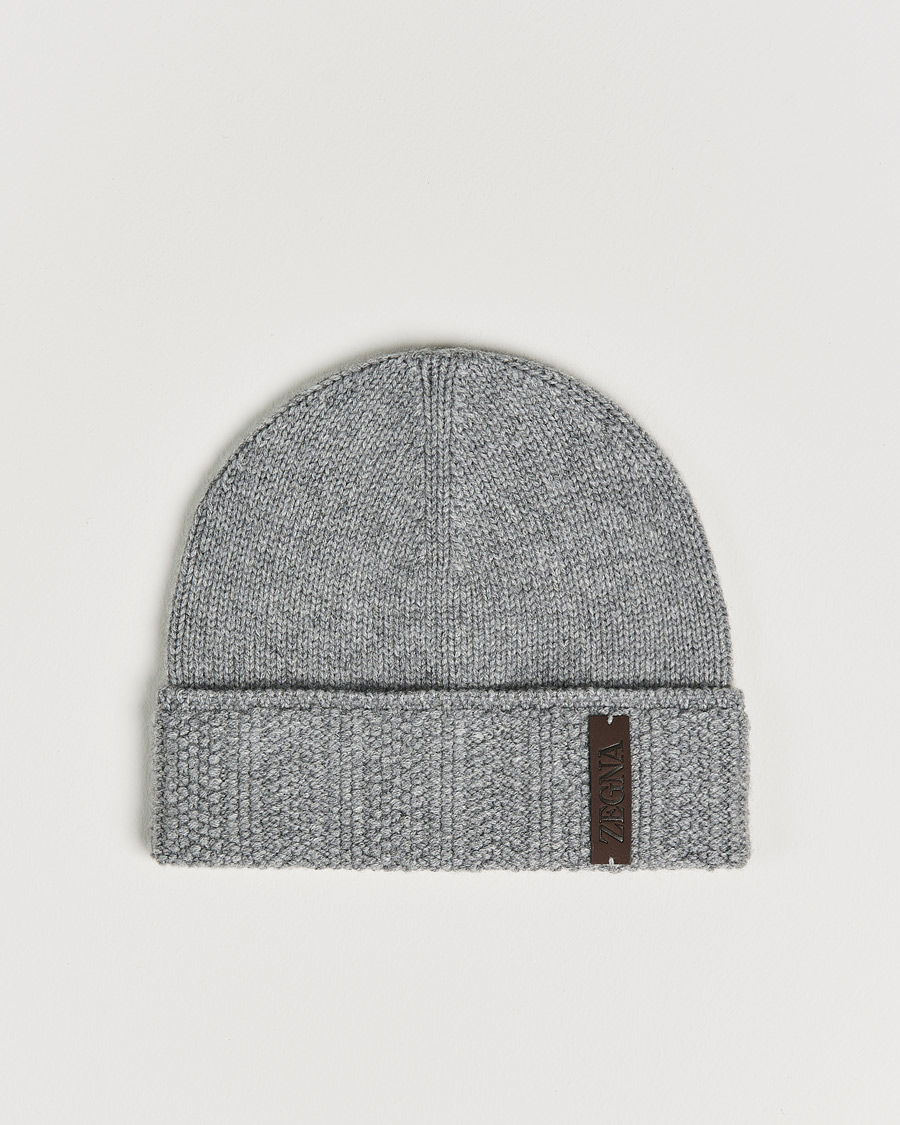 Hombres | Zegna Cashmere Beanie Light Grey | Zegna | Cashmere Beanie Light Grey
