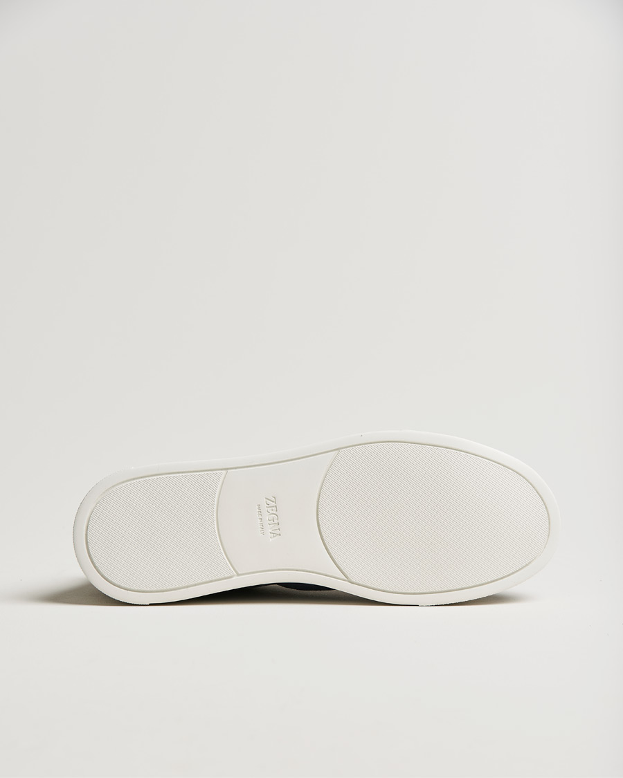 Hombres | Zegna Triple Stitch Sneaker Blue Suede | Zegna | Triple Stitch Sneaker Blue Suede