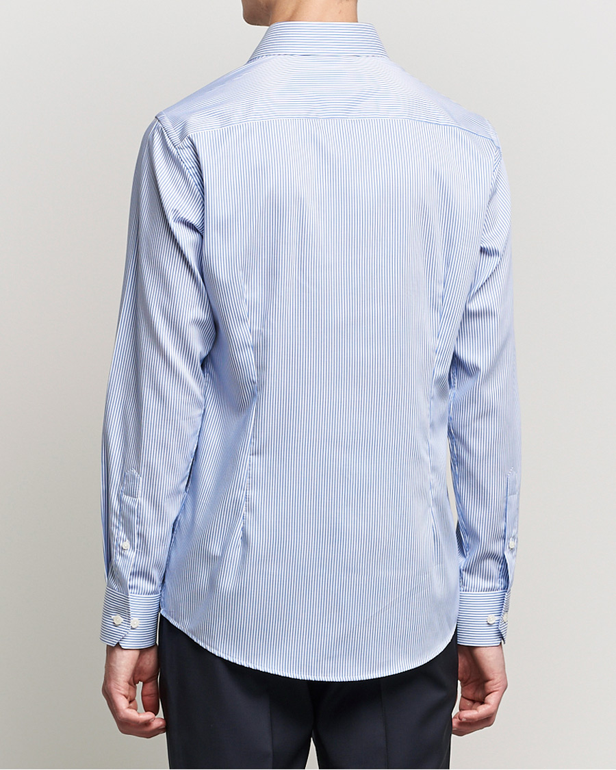 Hombres | Camisas | Eton | Bengal Stripe Fine Twill Shirt Royal Blue