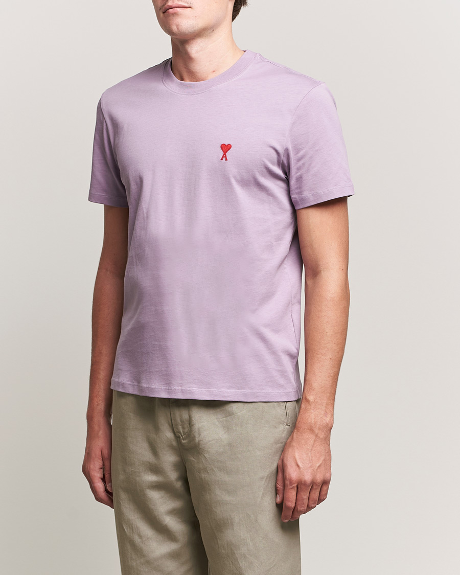 Hombres | Camisetas | AMI | Heart Logo T-Shirt Washed Purple