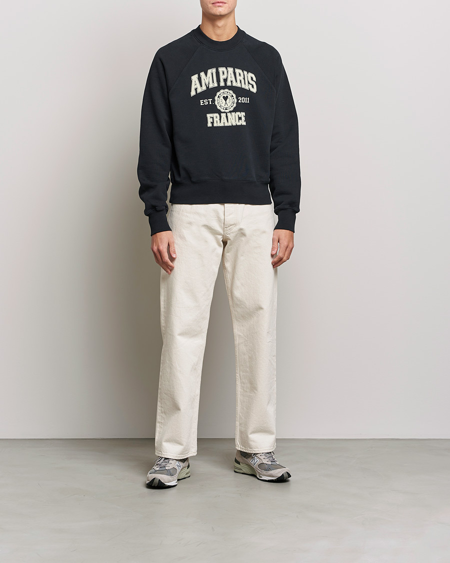 Hombres | Jerséis y prendas de punto | AMI | Paris College Sweatshirt Black