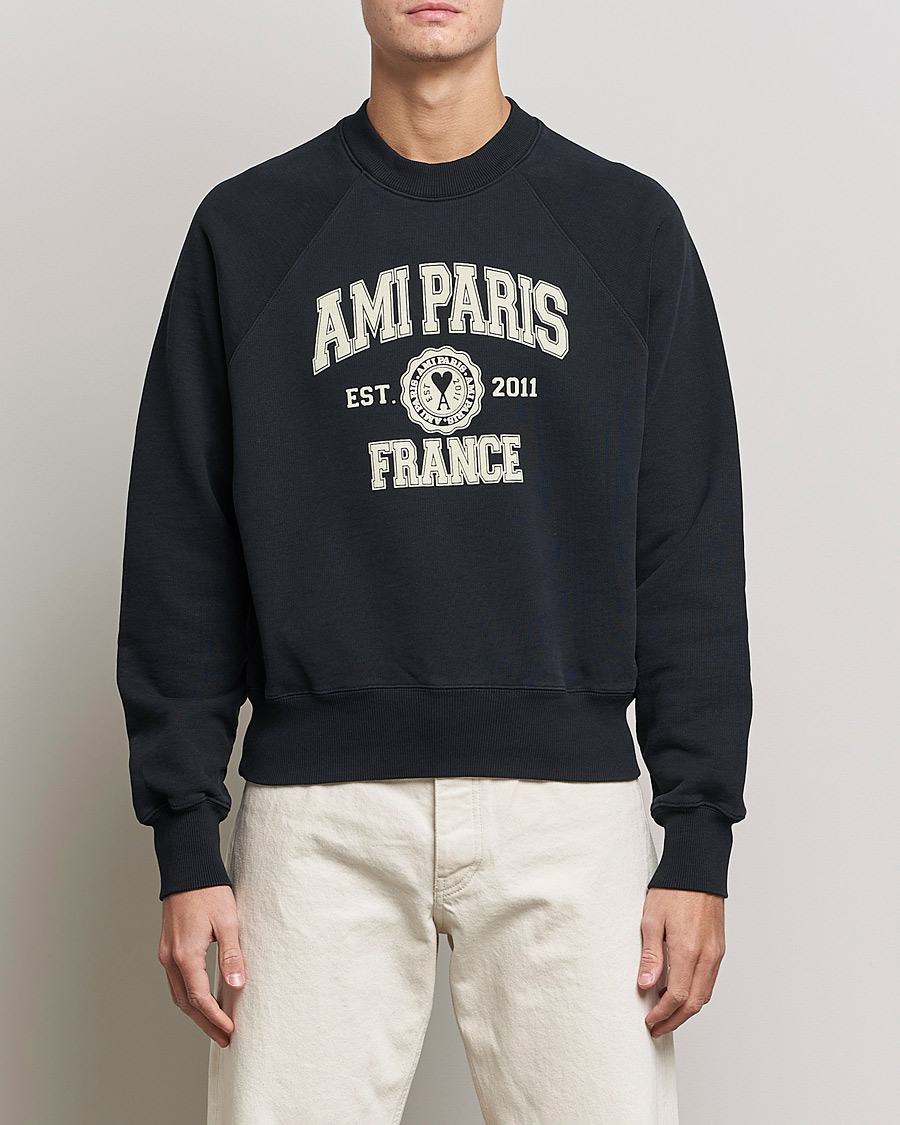Hombres | Jerséis y prendas de punto | AMI | Paris College Sweatshirt Black