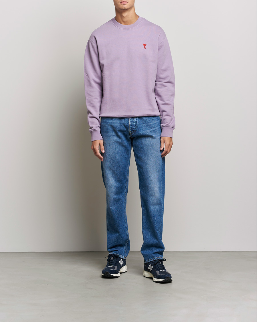 Hombres | Jerséis y prendas de punto | AMI | Heart Logo Sweatshirt Washed Purple