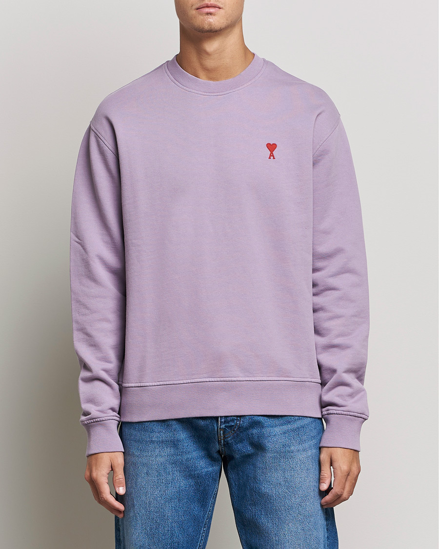 Hombres | Jerséis y prendas de punto | AMI | Heart Logo Sweatshirt Washed Purple