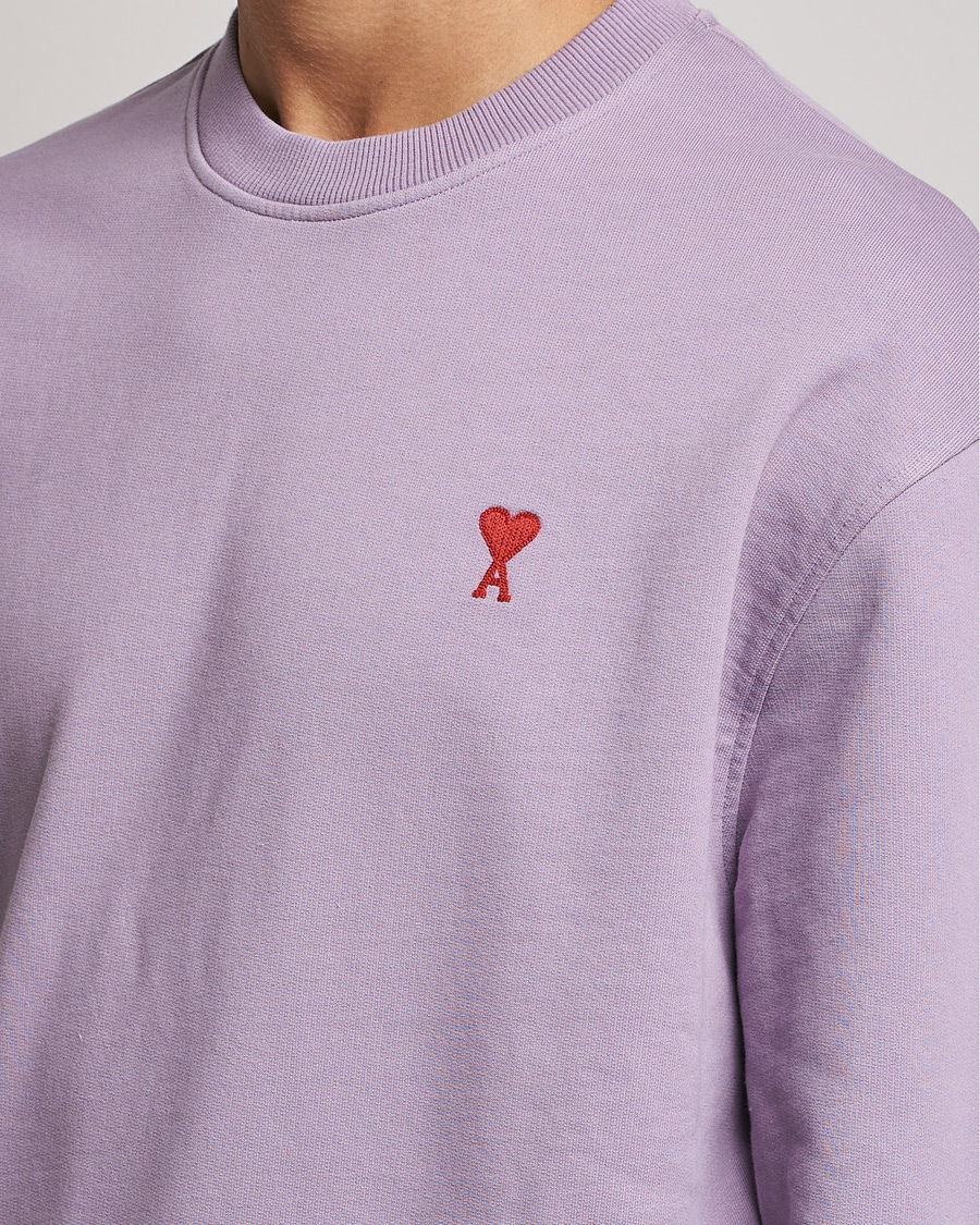 Hombres | Jerséis y prendas de punto | AMI | Heart Logo Sweatshirt Washed Purple