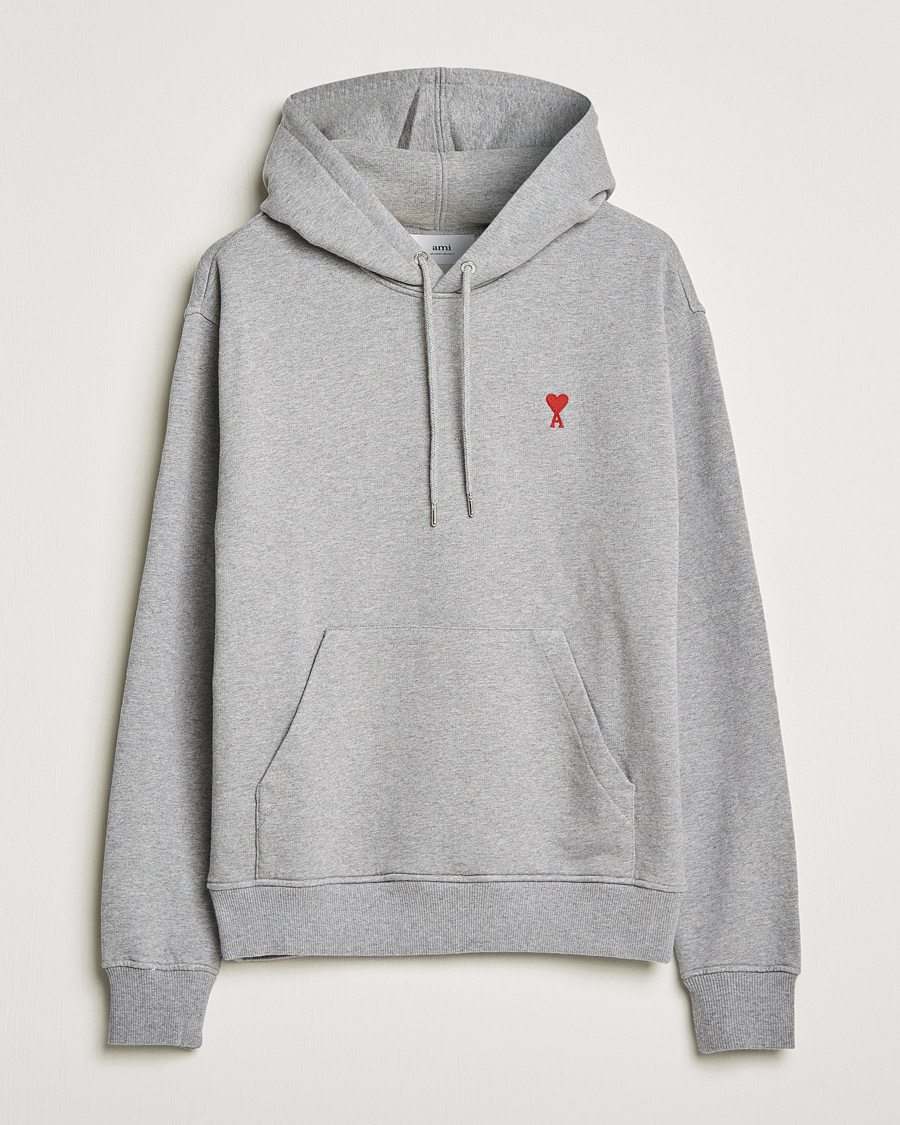 Hombres | Jerséis y prendas de punto | AMI | Heart Logo Hoodie Heather Grey